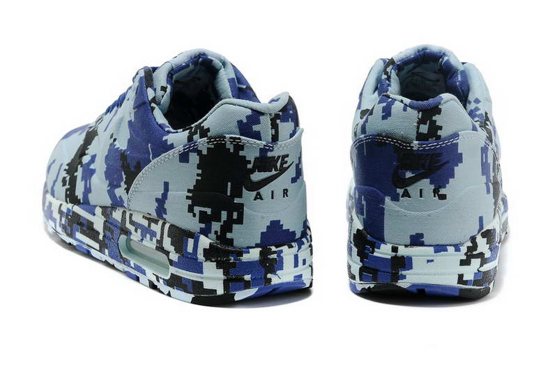 Air Max 87 Chaussures Hommes Jungle camouflage numerique Bleu Noir (2)